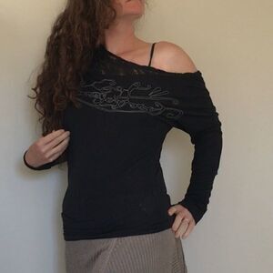 Anthro Anama Off the Shoulder Lace Top (S)